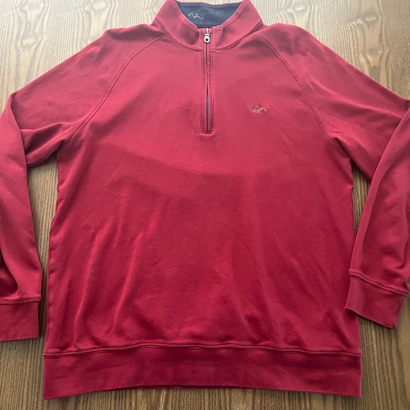 Greg Norman Collection Men's Red Zip-Up Sweater - Picture 1 of 5